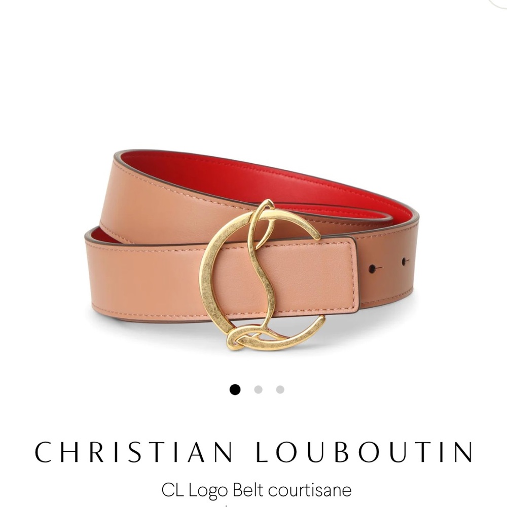 Authentic nude Christian Louboutin CL multi color belt